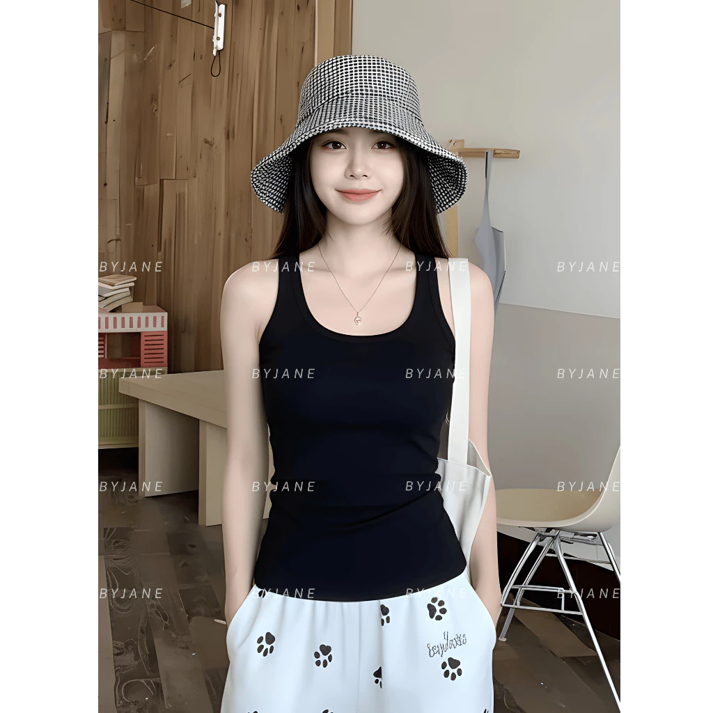 Áo ba lỗ nữ cotton mát BYJANE - Ảnh 2